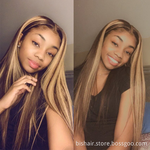 Colored Lace Front Human Hair Wigs Pink Gray Green Yellow Beazilian Transparent Pre Pluck Remy Lace Frontal Wig Brazilian Hair